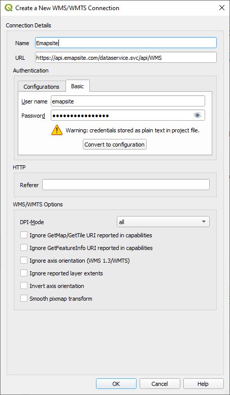 QGIS auth